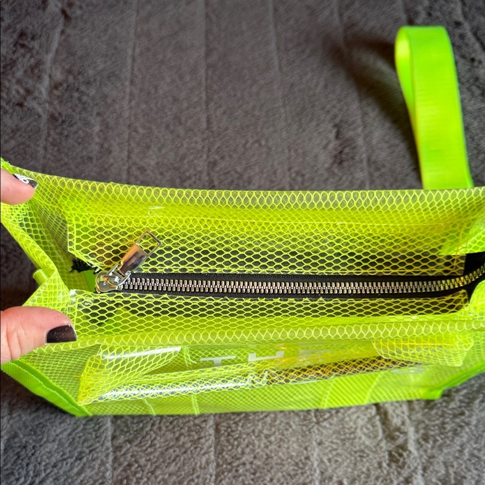 Neon Yellow Mesh Tote Bag - Picture 2 of 3